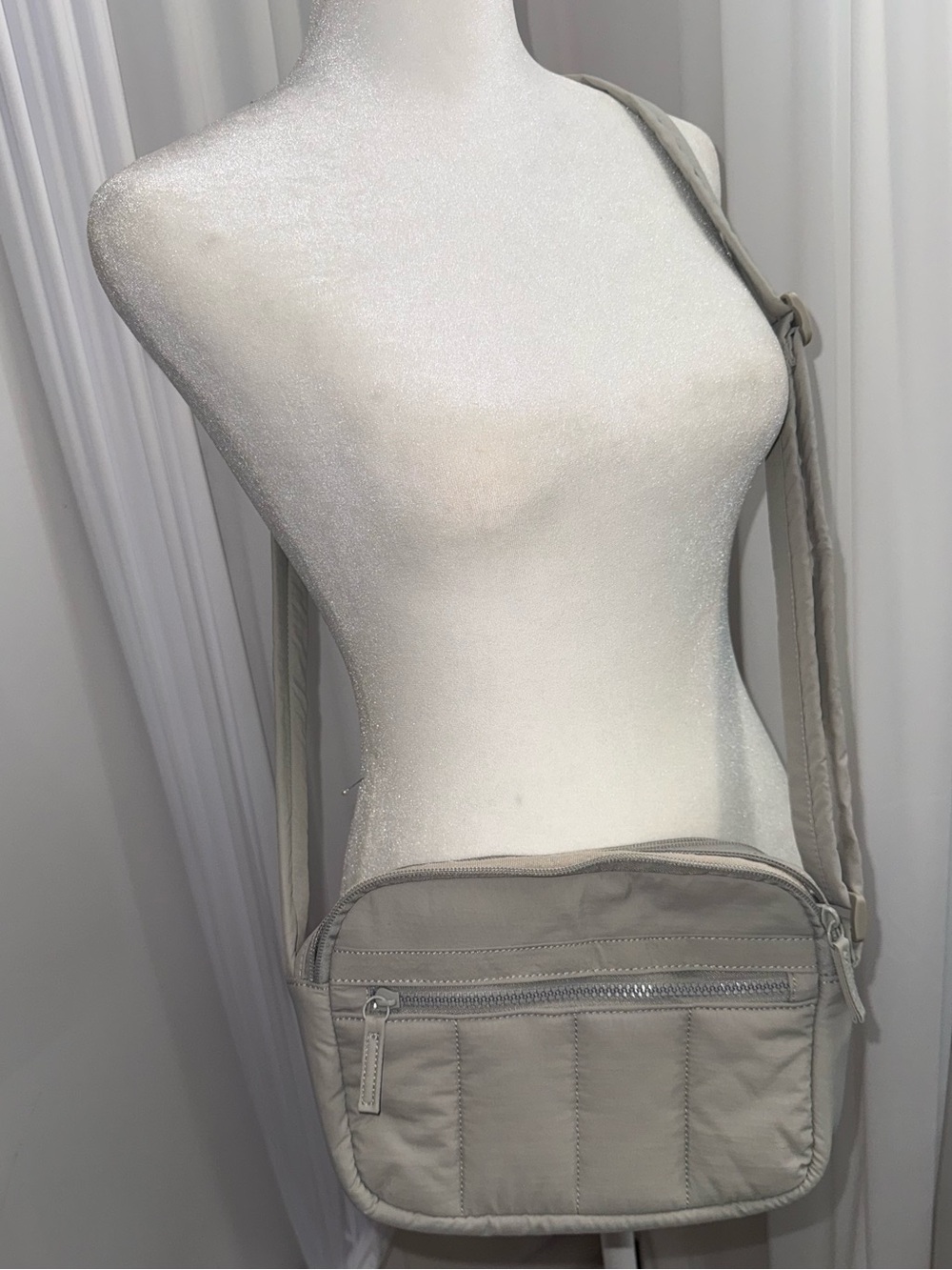 Brand new gray crossbody bag